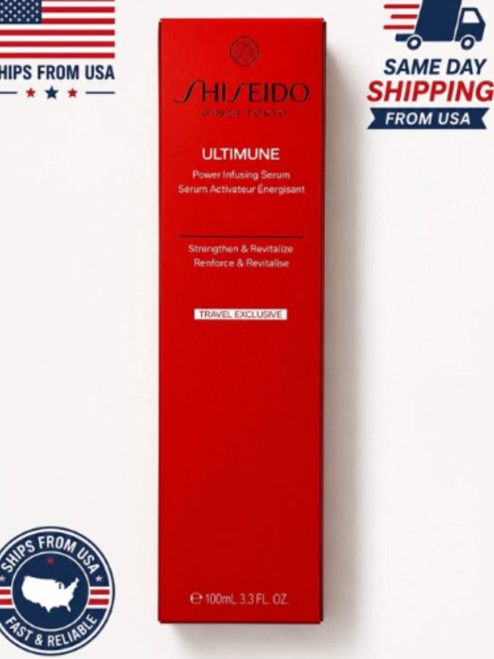2 PACK Shiseido Ultimune Power Infusing Serum – 3.3 fl oz / 100 ml – New in Box - Picture 2 of 2